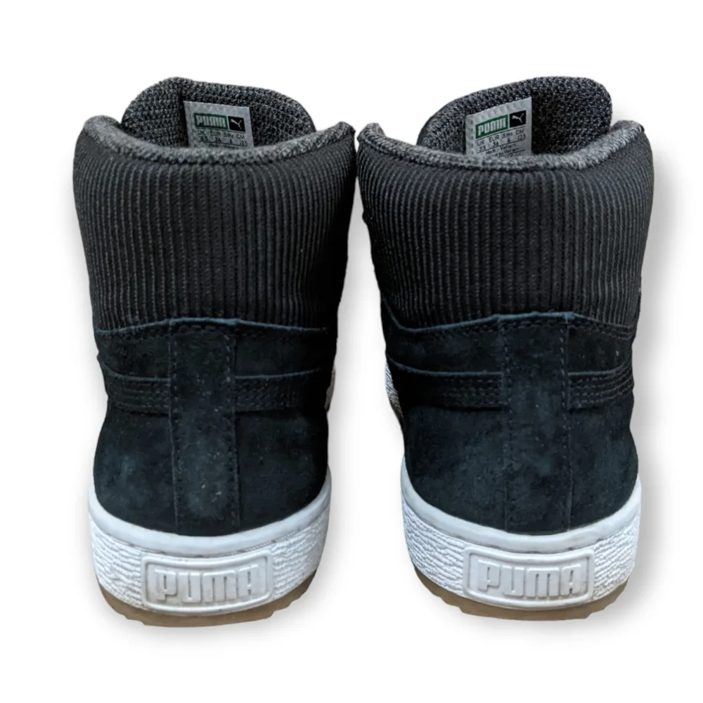 Puma Suede Winterized Lather Rugged Black Women’s Trainers, 6